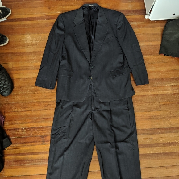 Ungaro blue pinstriped wool 2pc suit